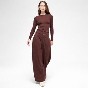 NWT alo High-Waist Dreamscape Trouser in Brownstone Sz XS Short